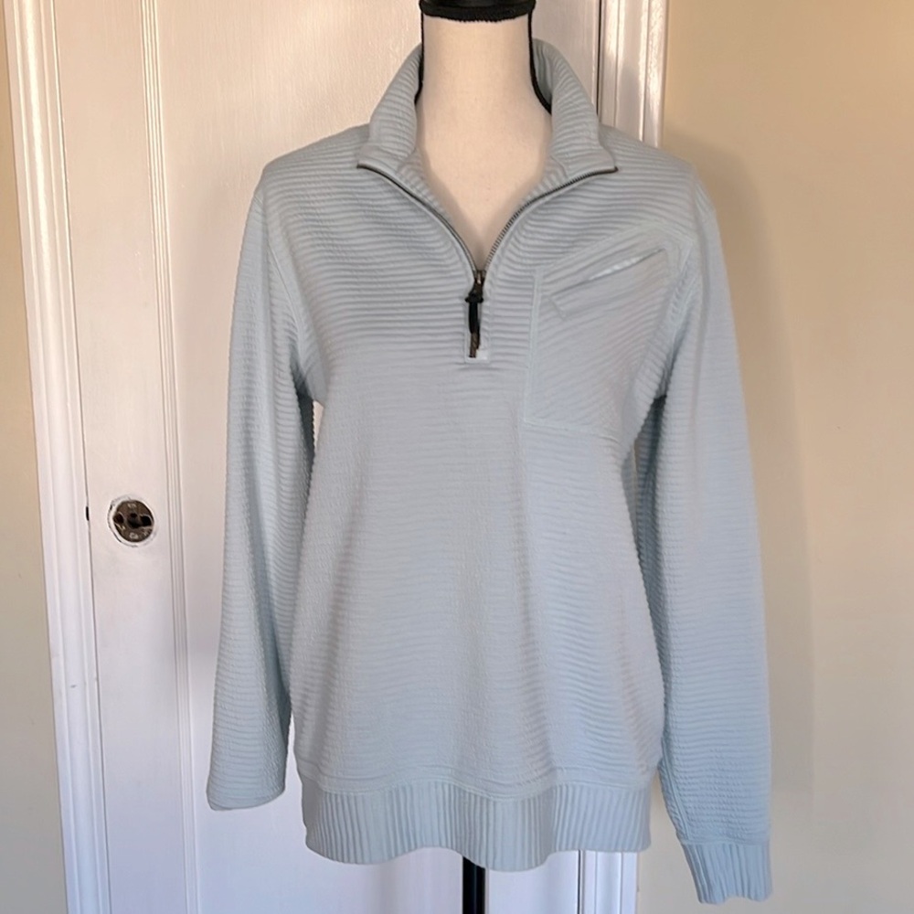 Billy Reid Quilted Half Zip Pullover